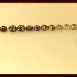 Collection of 10 Murano glass beads